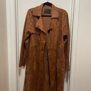 Blank NYC Tan Suede Trench Coat